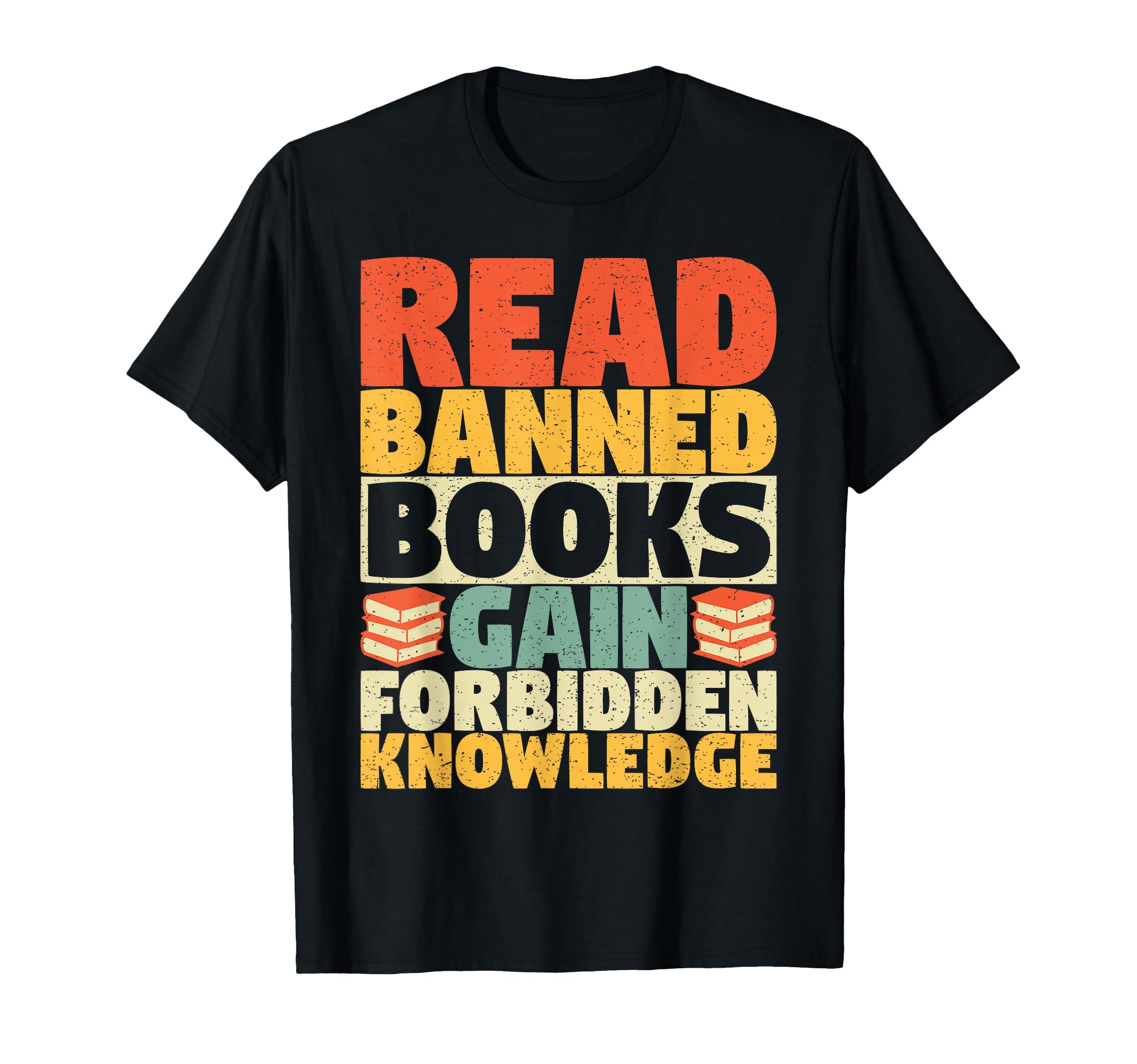 Funny Read Banned Books Typography Book T-Shirt - Novelty Apparel Unisex - T-Shirt, Sweatshirt, Hoodie