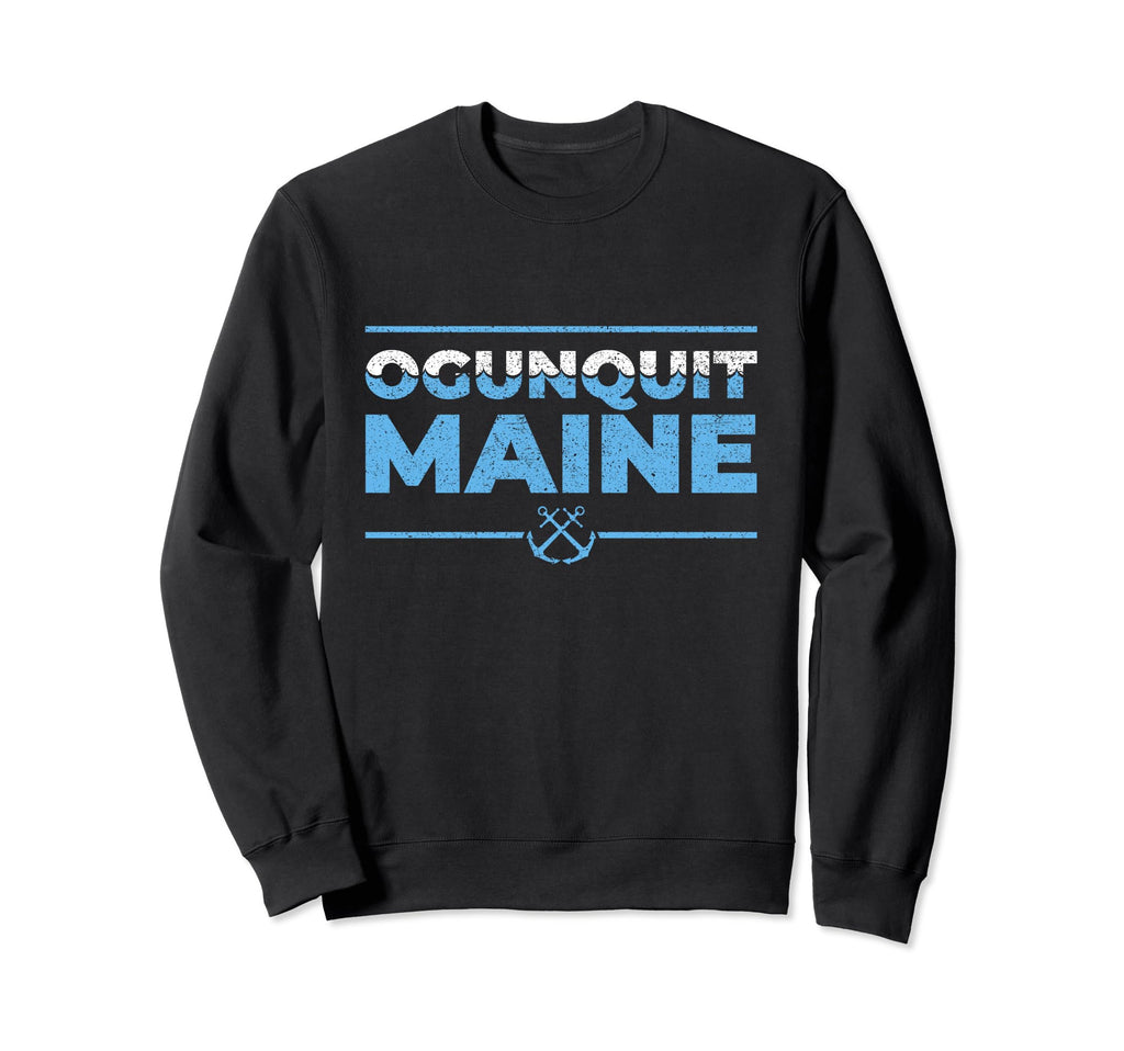 Ogunquit Maine Typography Nautical Sweatshirt - Fun Novelty Design Unisex - T-Shirt, Sweatshirt, Hoodie