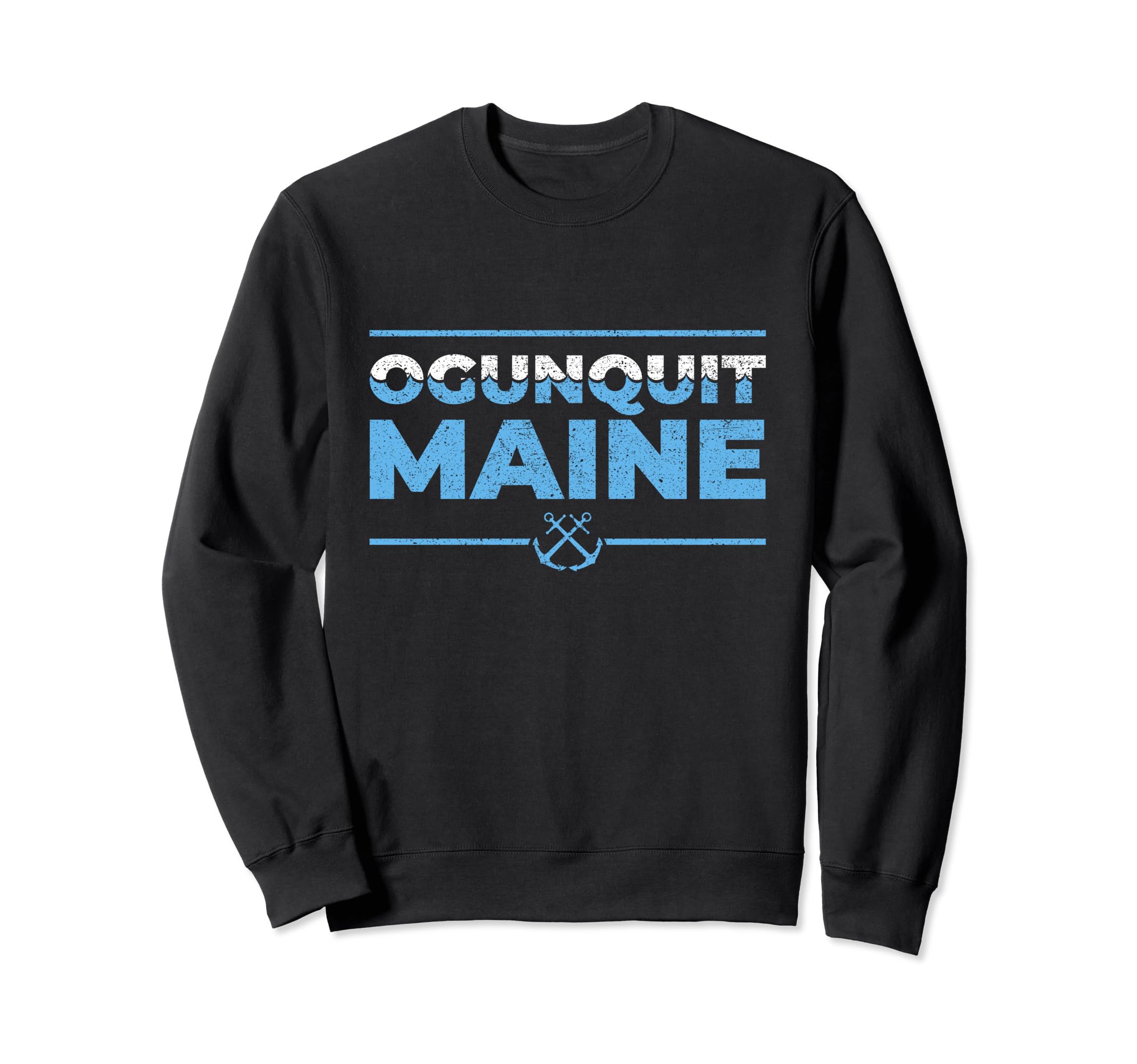 Ogunquit Maine Typography Nautical Sweatshirt - Fun Novelty Design Unisex - T-Shirt, Sweatshirt, Hoodie