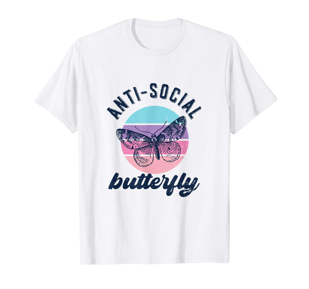 Funny Anti Social Butterfly Introvert T-Shirt - Aesthetic Graphic Unisex - T-Shirt, Sweatshirt, Hoodie