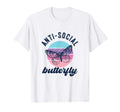 Funny Anti Social Butterfly Introvert T-Shirt - Aesthetic Graphic Unisex - T-Shirt, Sweatshirt, Hoodie
