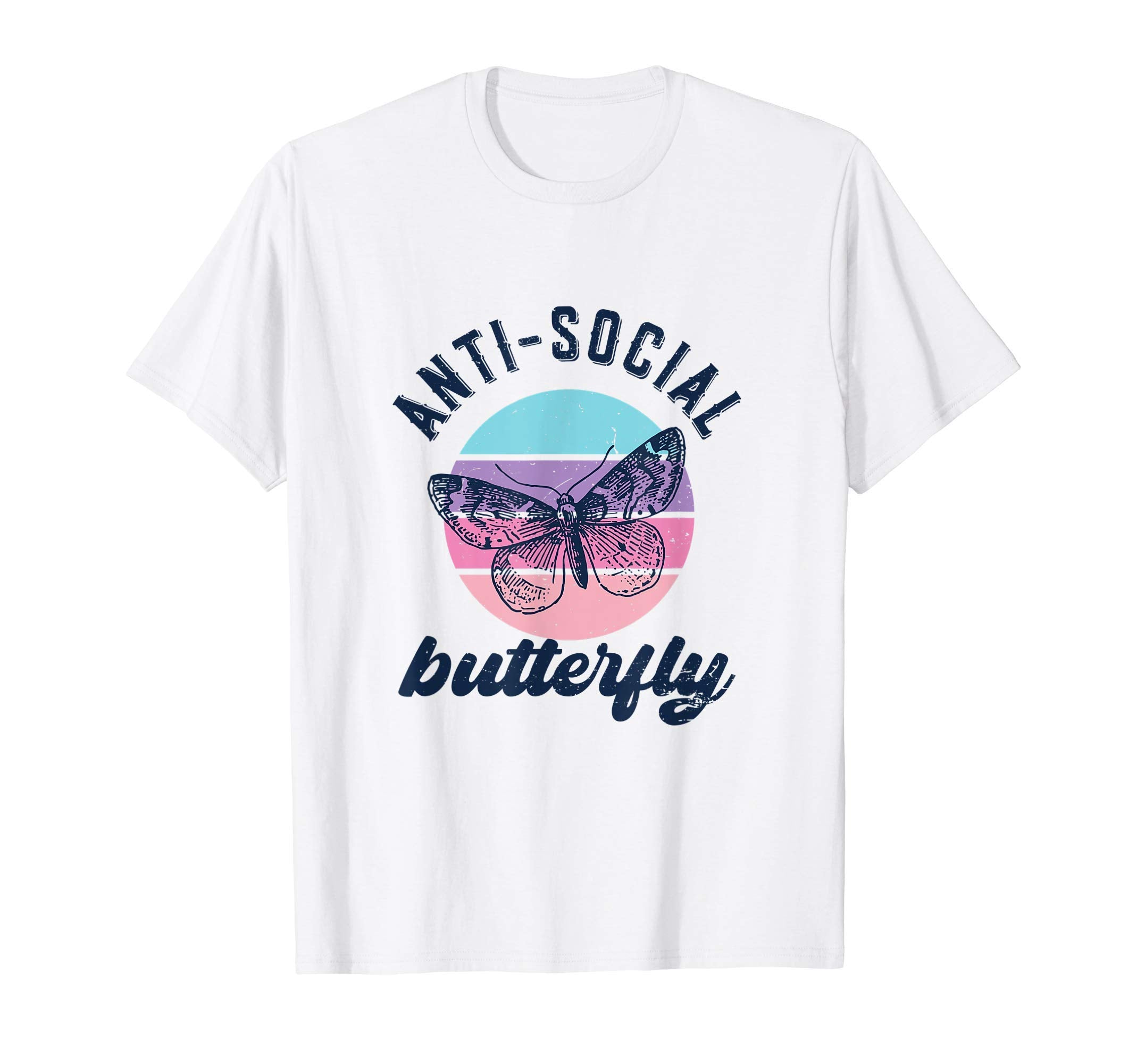Funny Anti Social Butterfly Introvert T-Shirt - Aesthetic Graphic Unisex - T-Shirt, Sweatshirt, Hoodie