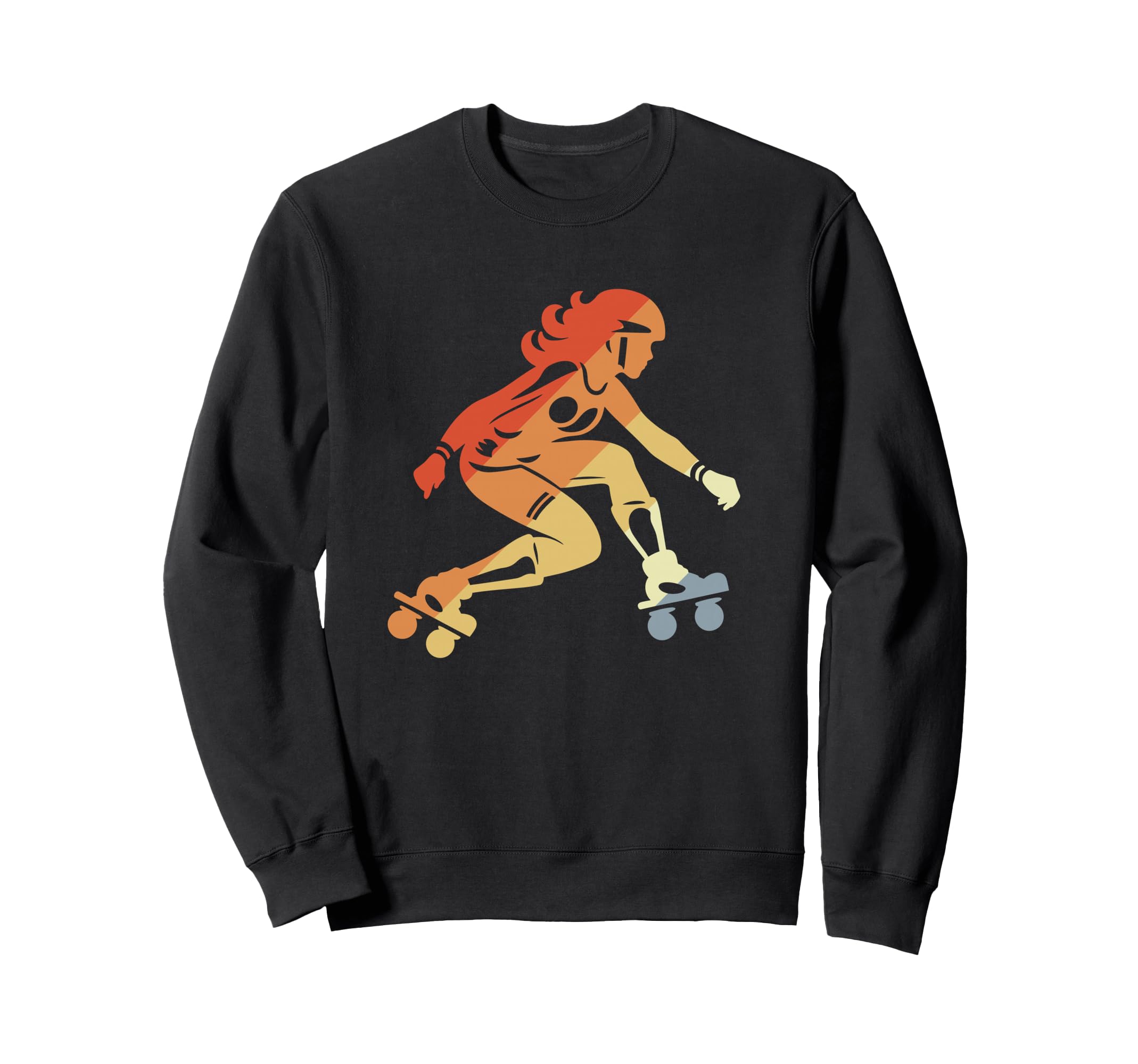 Female Roller Skater Sweatshirt - Aesthetic Graphic for Adults - T-Shirt, Sweatshirt, Hoodie
