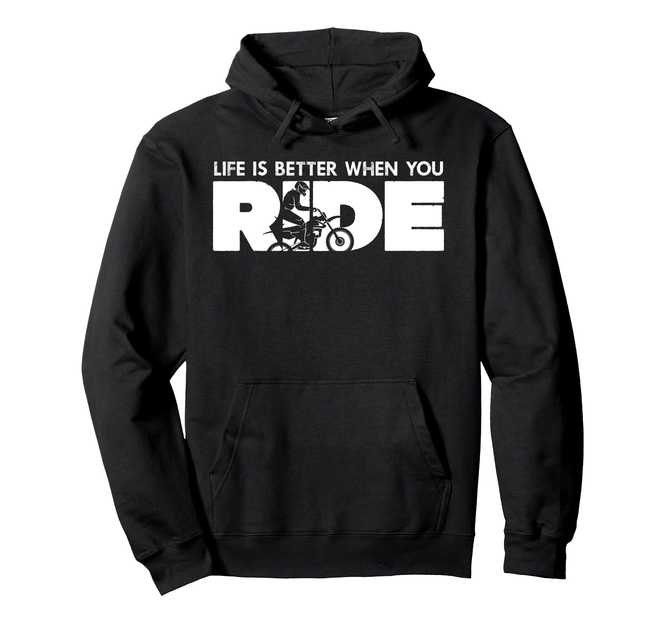 Life Is Better When You Ride Biker Hoodie - Fun Novelty Design Unisex - T-Shirt, Sweatshirt, Hoodie