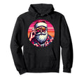 Santa Claus Sunglasses Synthwave 80S Hoodie - Novelty Apparel for Adults - T-Shirt, Sweatshirt, Hoodie