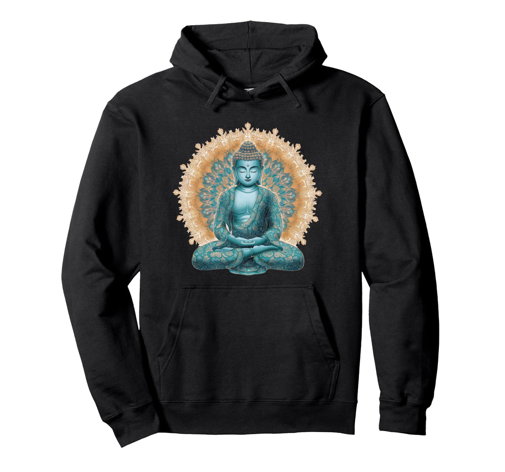 Buddha Statue Yoga Meditation Hoodie - Casual Everyday Wear Men Women - T-Shirt, Sweatshirt, Hoodie