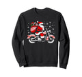 Santa Claus Biker Motorcycle Lover Sweatshirt - Aesthetic Graphic Men Women - T-Shirt, Sweatshirt, Hoodie