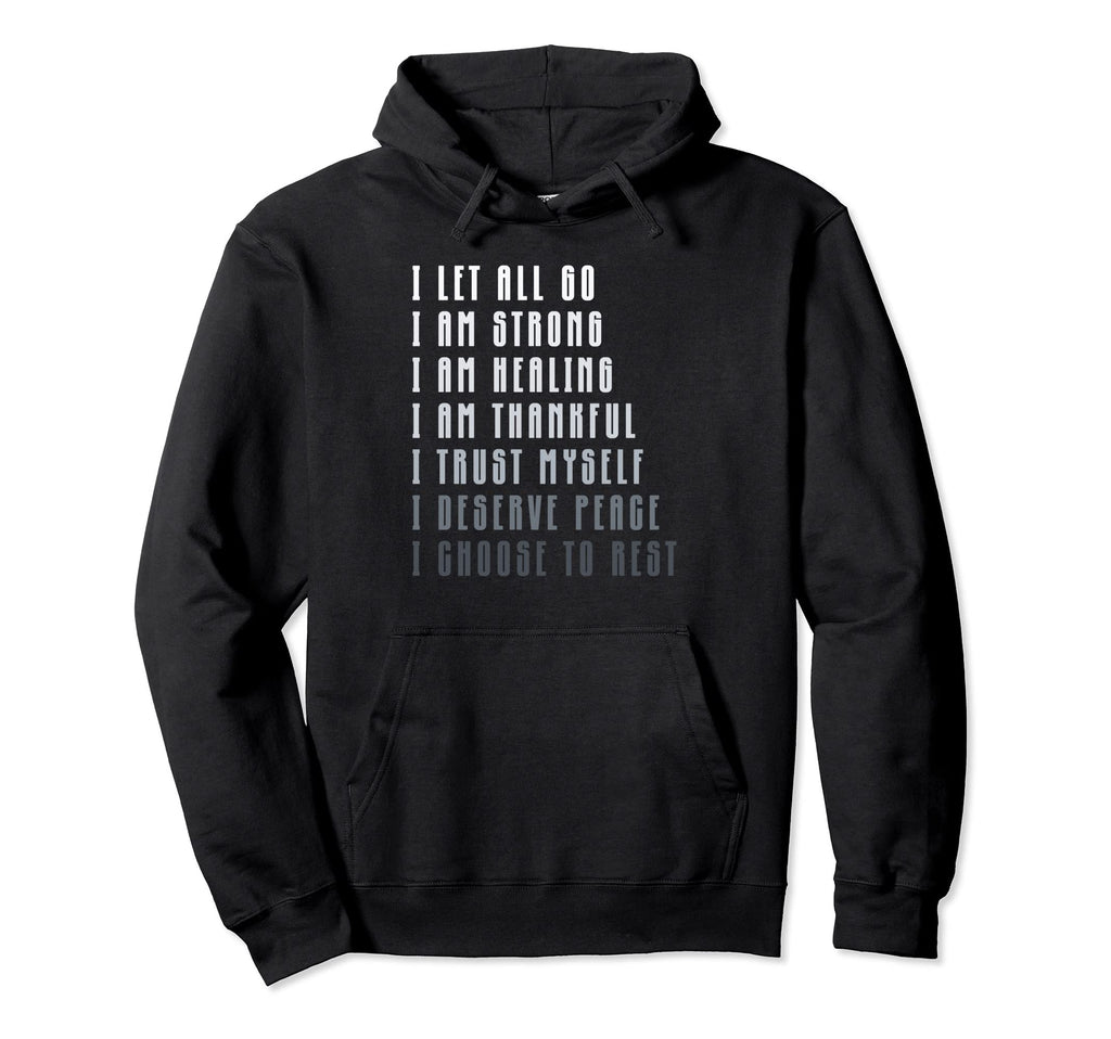 Bedtime Affirmations Adults Physical Hoodie - Unique Graphic Men Women - T-Shirt, Sweatshirt, Hoodie