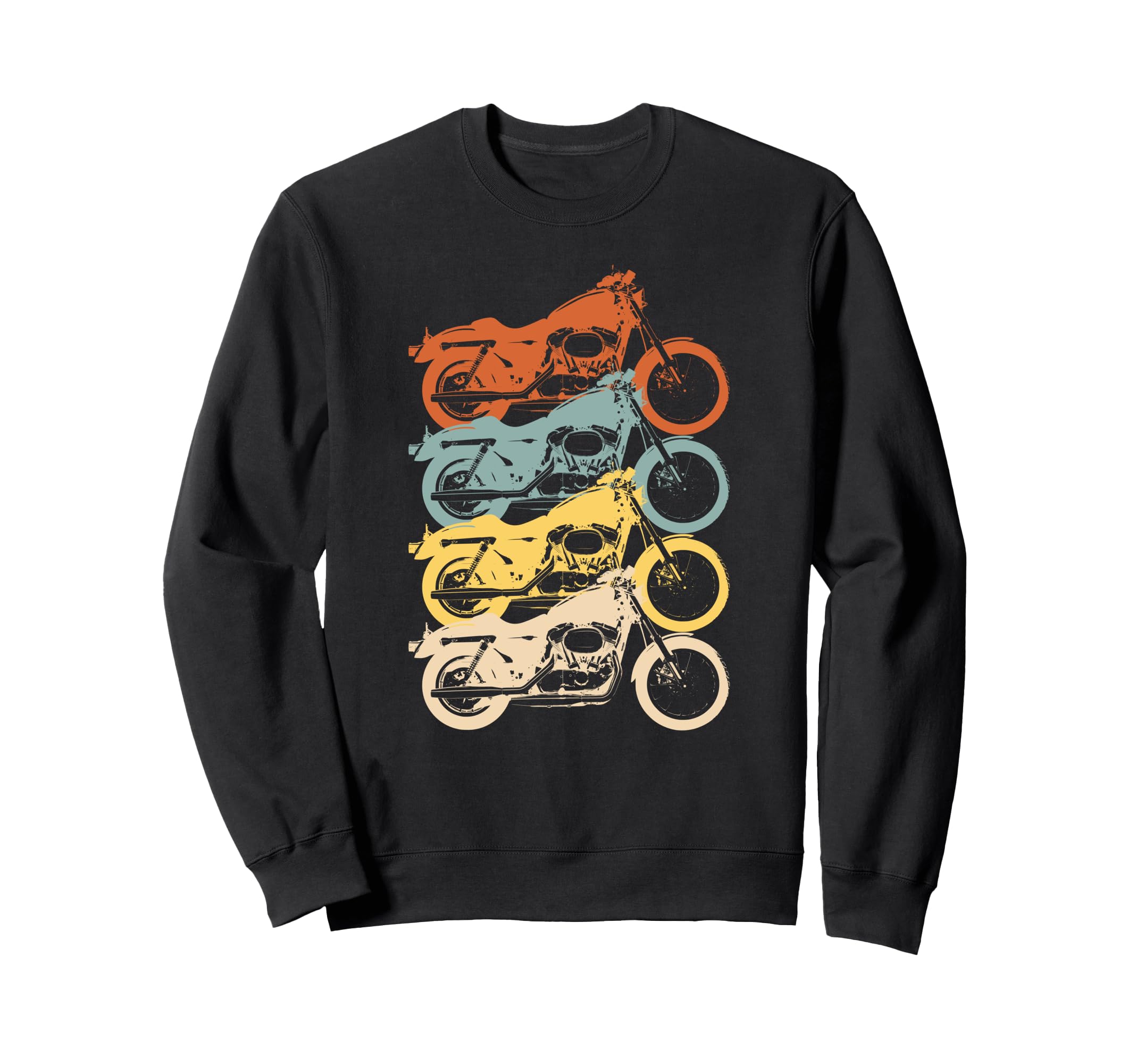 Motorbike Motorcycle Rider Cafe Sweatshirt - Fun Novelty Design for Adults - T-Shirt, Sweatshirt, Hoodie