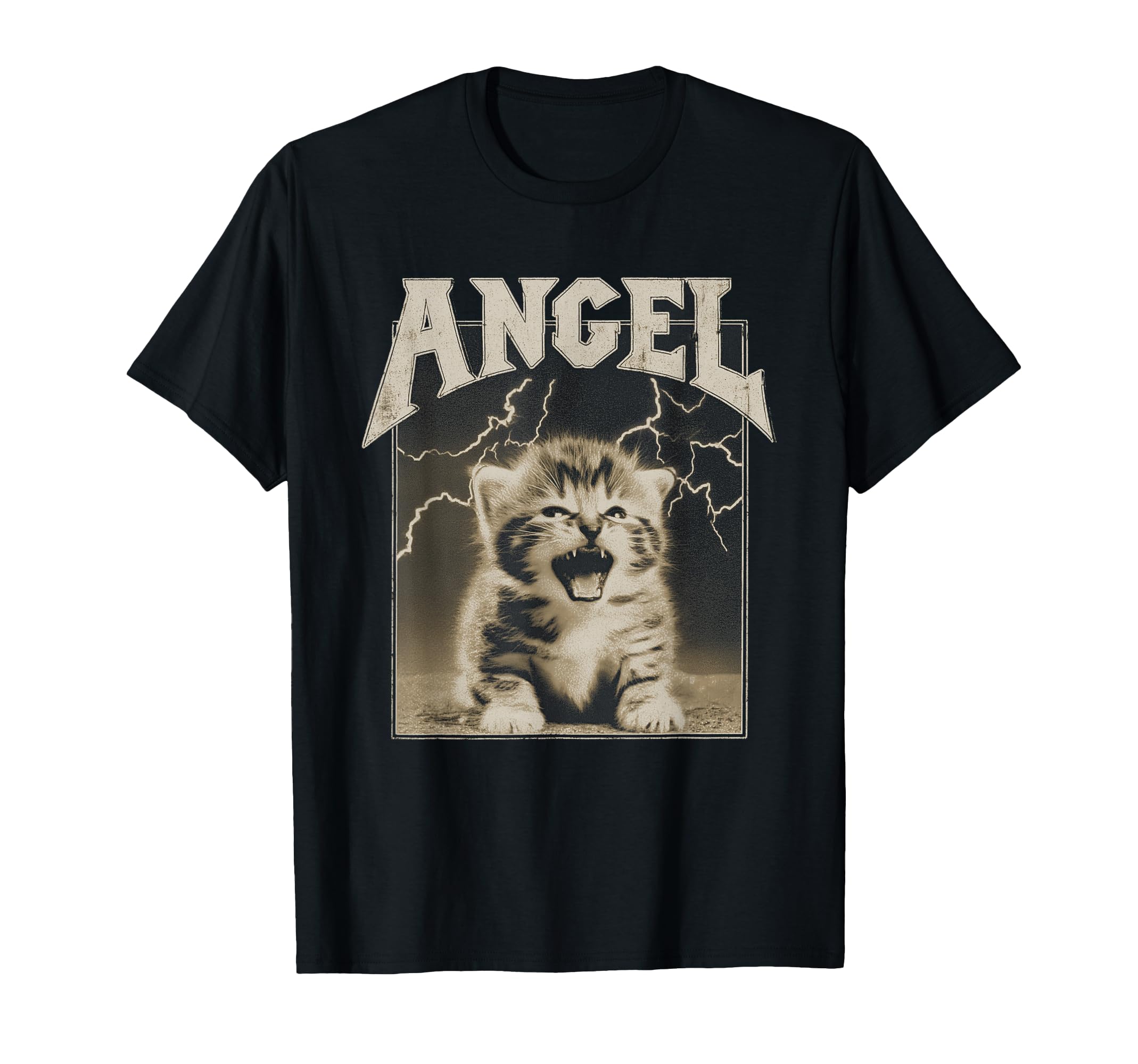 Y2K Cat Silly Angel 90S 2000S Grunge T-Shirt - Graphic Print Men Women - T-Shirt, Sweatshirt, Hoodie