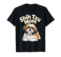 Shih Tzu Mom Flower Typography T-Shirt - Unique Graphic Unisex - T-Shirt, Sweatshirt, Hoodie
