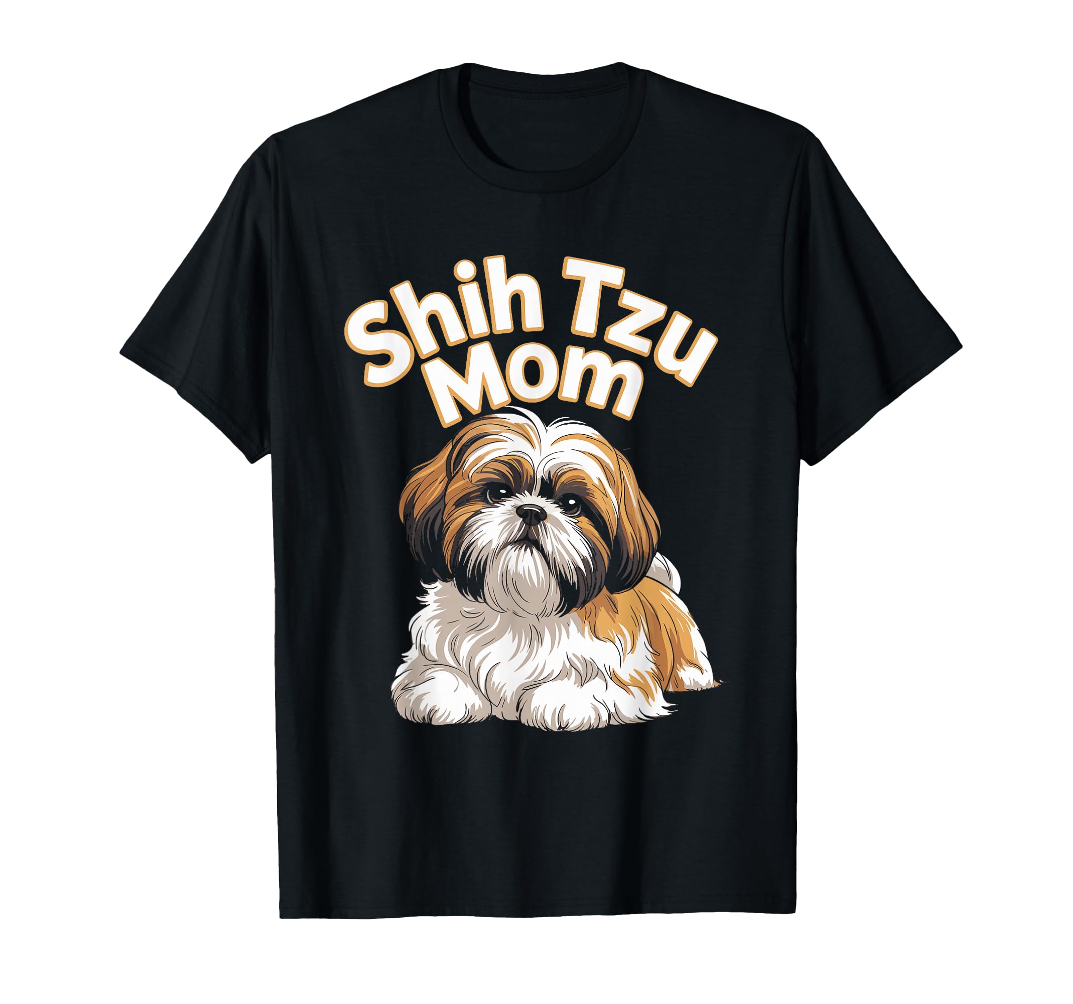 Shih Tzu Mom Flower Typography T-Shirt - Unique Graphic Unisex - T-Shirt, Sweatshirt, Hoodie
