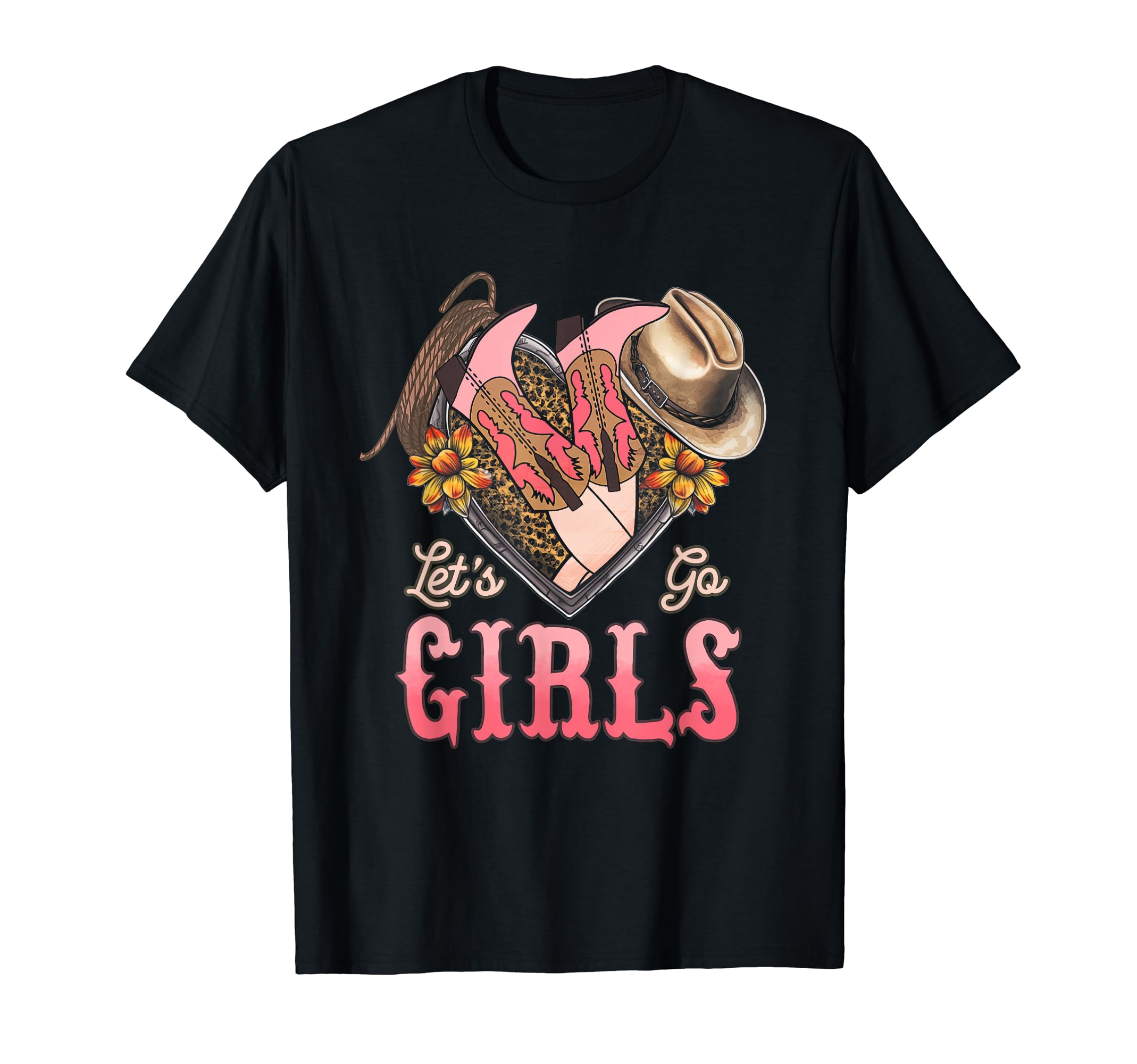 Lets Go Leopard Lip Cowboy Hat Western T-Shirt - Trendy Graphic Men Women - T-Shirt, Sweatshirt, Hoodie