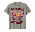 Groovy Anti Social Butterfly Ironic T-Shirt - Custom Art Print for Adults - T-Shirt, Sweatshirt, Hoodie
