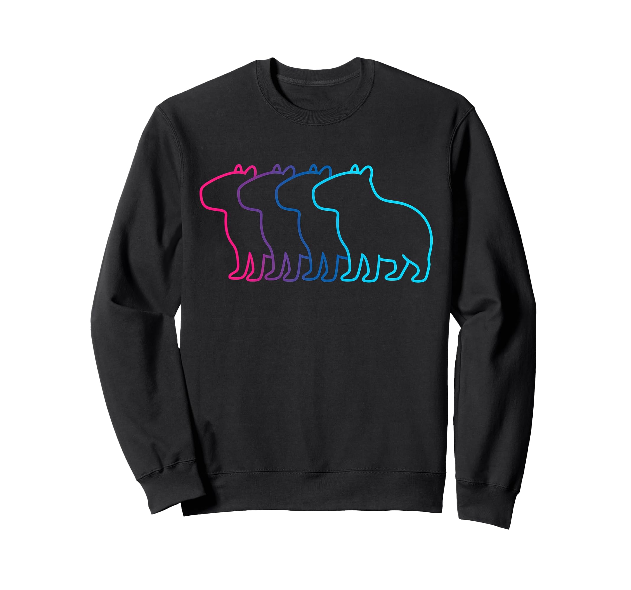 Capybara Silhouette Synthwave Sweatshirt - Fun Novelty Design Men Women - T-Shirt, Sweatshirt, Hoodie