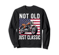 Not Old Just Usa Flag Motorcycle Sweatshirt - Custom Art Print Men Women - T-Shirt, Sweatshirt, Hoodie