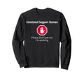 Emotional Support Human Please Sweatshirt - Aesthetic Graphic for Adults - T-Shirt, Sweatshirt, Hoodie