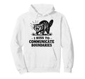 I Hiss To Communicate Boundaries Cat Hoodie - Minimalist Print for Adults - T-Shirt, Sweatshirt, Hoodie