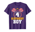 Birthday 4Th Race Car Party 4 Years T-Shirt - Minimalist Print for Adults - T-Shirt, Sweatshirt, Hoodie