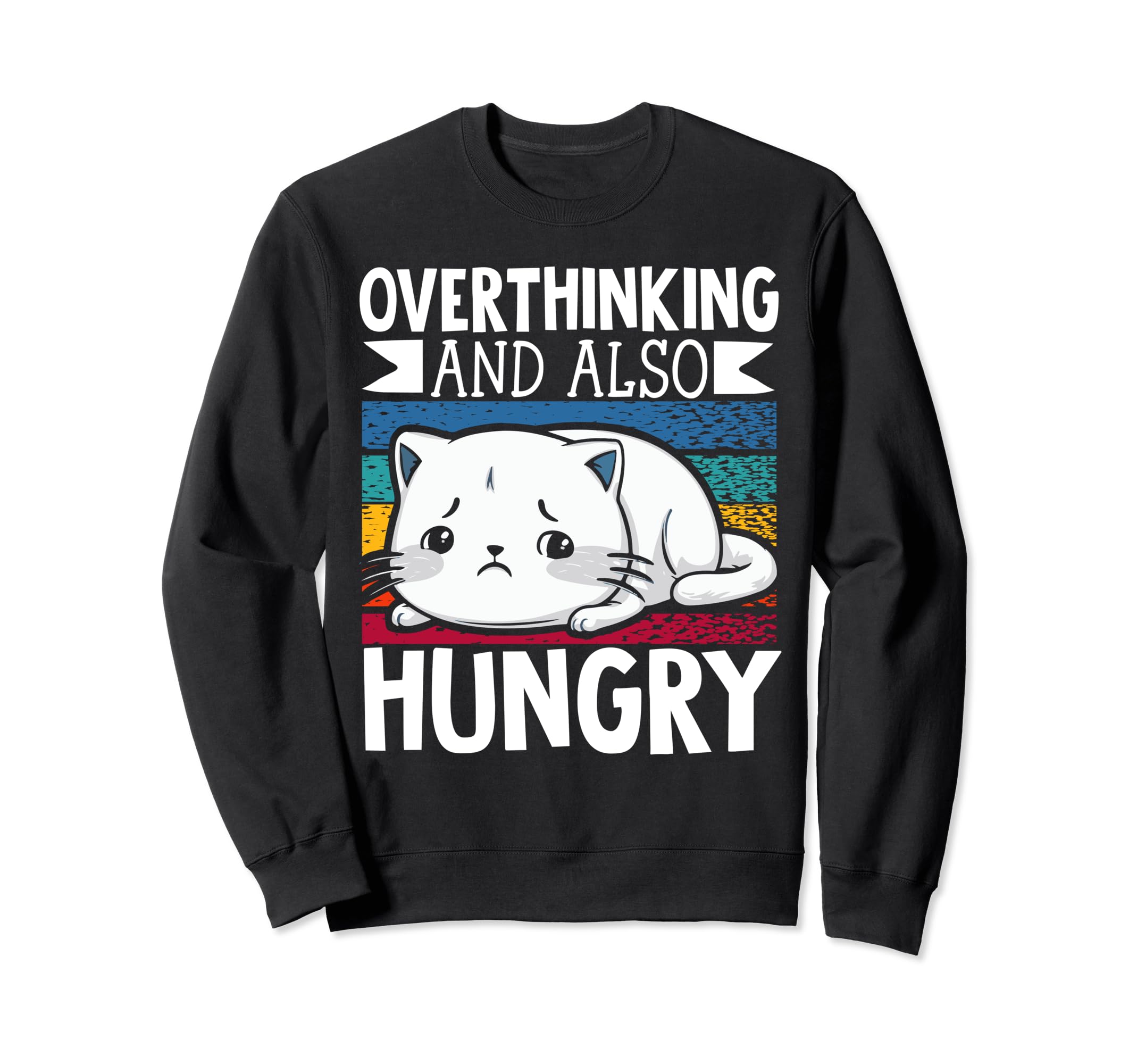 Hungry Overthinker Food Anxiety Hoodie - Minimalist Print Men Women - T-Shirt, Sweatshirt, Hoodie