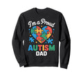 Proud Autism Dad Father Autistic Sweatshirt - Minimalist Print Men Women - T-Shirt, Sweatshirt, Hoodie
