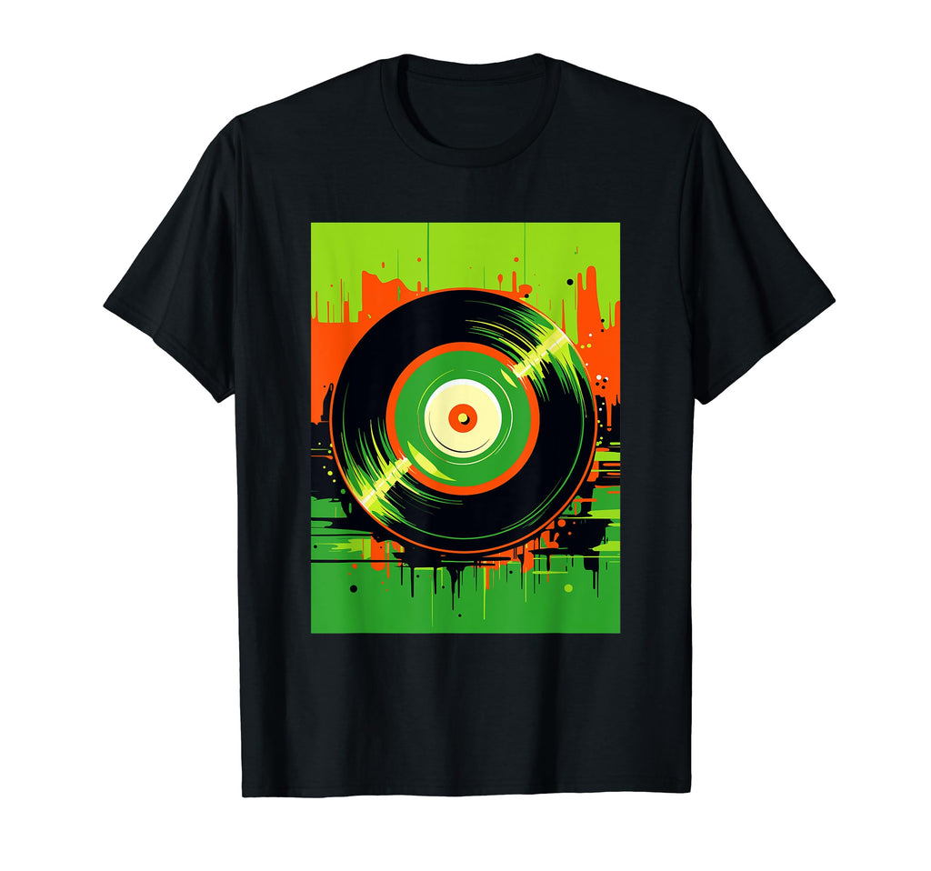 Vinyl Record Player Dj Music T-Shirt - Fun Novelty Design Men Women - T-Shirt, Sweatshirt, Hoodie