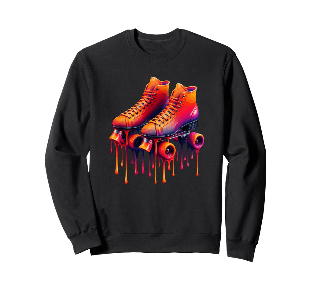 Dripping Paint Rollerskate Sweatshirt - Aesthetic Graphic for Adults - T-Shirt, Sweatshirt, Hoodie