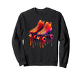 Dripping Paint Rollerskate Sweatshirt - Aesthetic Graphic for Adults - T-Shirt, Sweatshirt, Hoodie