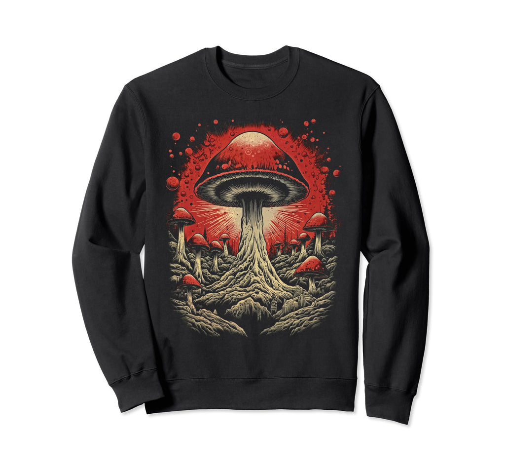 Mushroom 70S 80S Art 56 Sweatshirt - Casual Everyday Wear Unisex - T-Shirt, Sweatshirt, Hoodie
