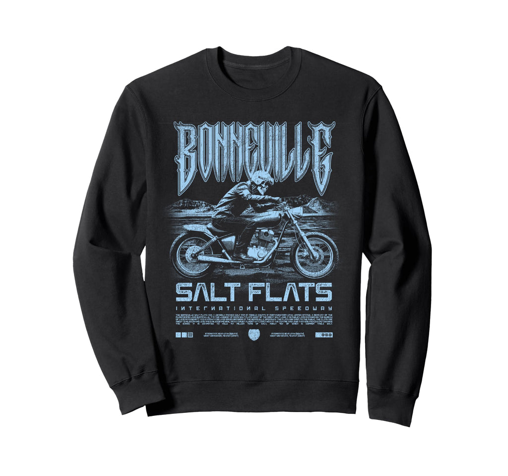 Bonneville Salt Flats Motorcycle Sweatshirt - Trendy Graphic Men Women - T-Shirt, Sweatshirt, Hoodie