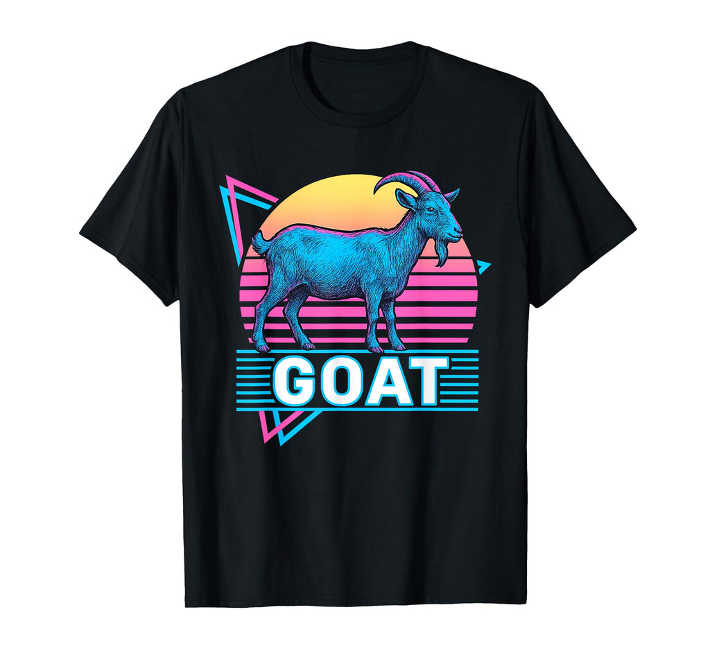 Goat Synthwave Aesthetic Animal Lover T-Shirt - Trendy Graphic Men Women - T-Shirt, Sweatshirt, Hoodie