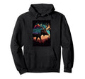Moose Silhouette Mountain Sunset Wildlife Hoodie - Custom Art Print Unisex - T-Shirt, Sweatshirt, Hoodie