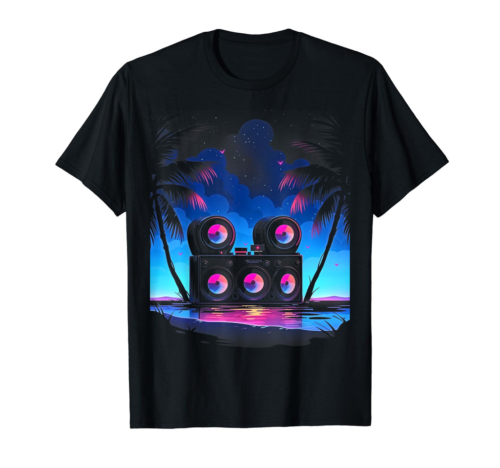Vaporwave Stereo Speakers 80S T-Shirt - Casual Everyday Wear Unisex - T-Shirt, Sweatshirt, Hoodie