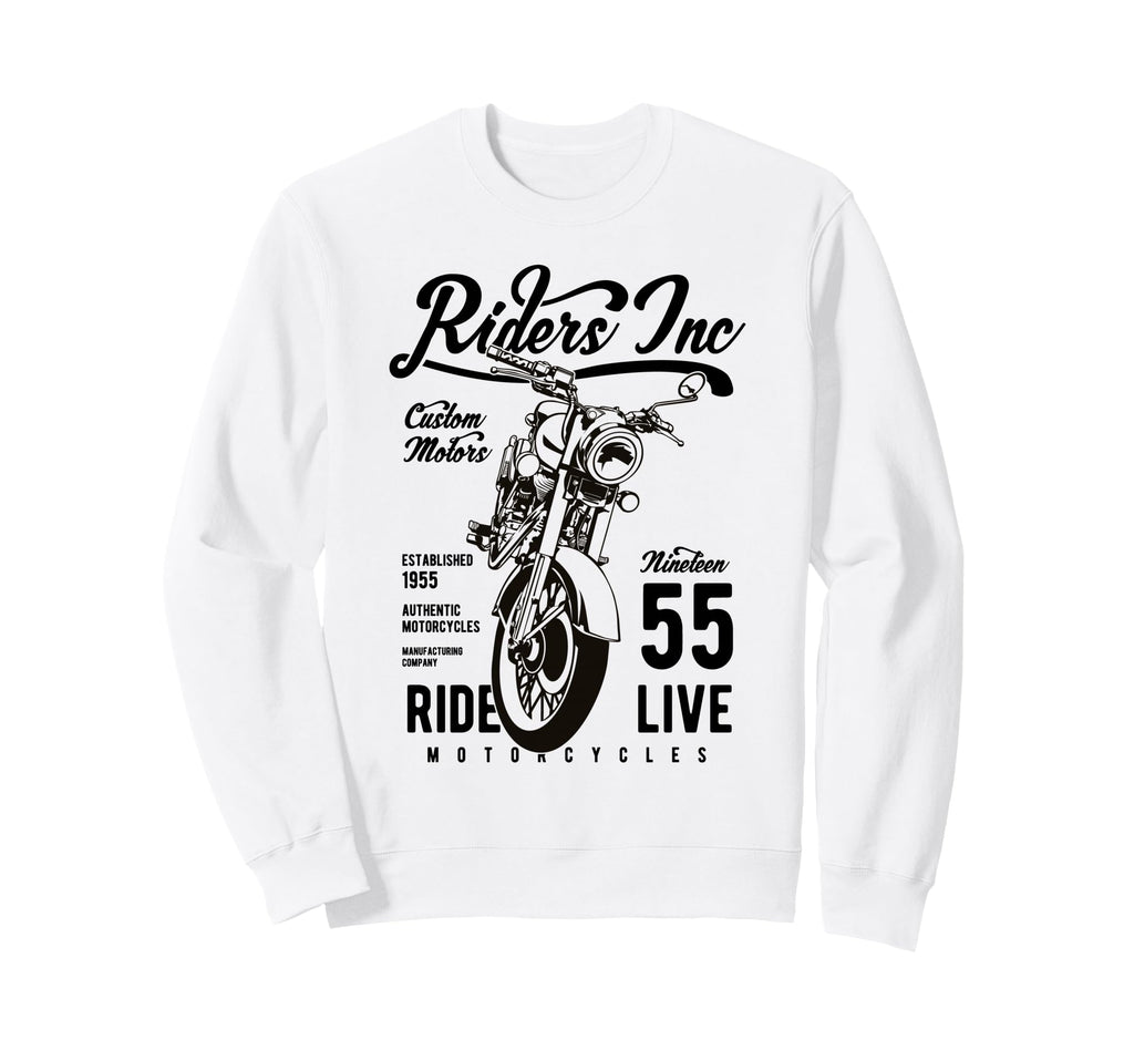 Riders Inc 1955 Motorcycle Sweatshirt - Custom Art Print for Adults - T-Shirt, Sweatshirt, Hoodie