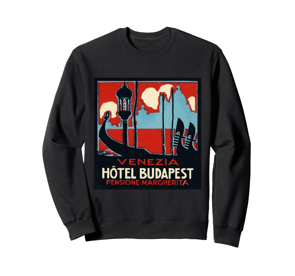 Hotel Budapest Venice Travel Art Sweatshirt - Novelty Apparel Unisex - T-Shirt, Sweatshirt, Hoodie