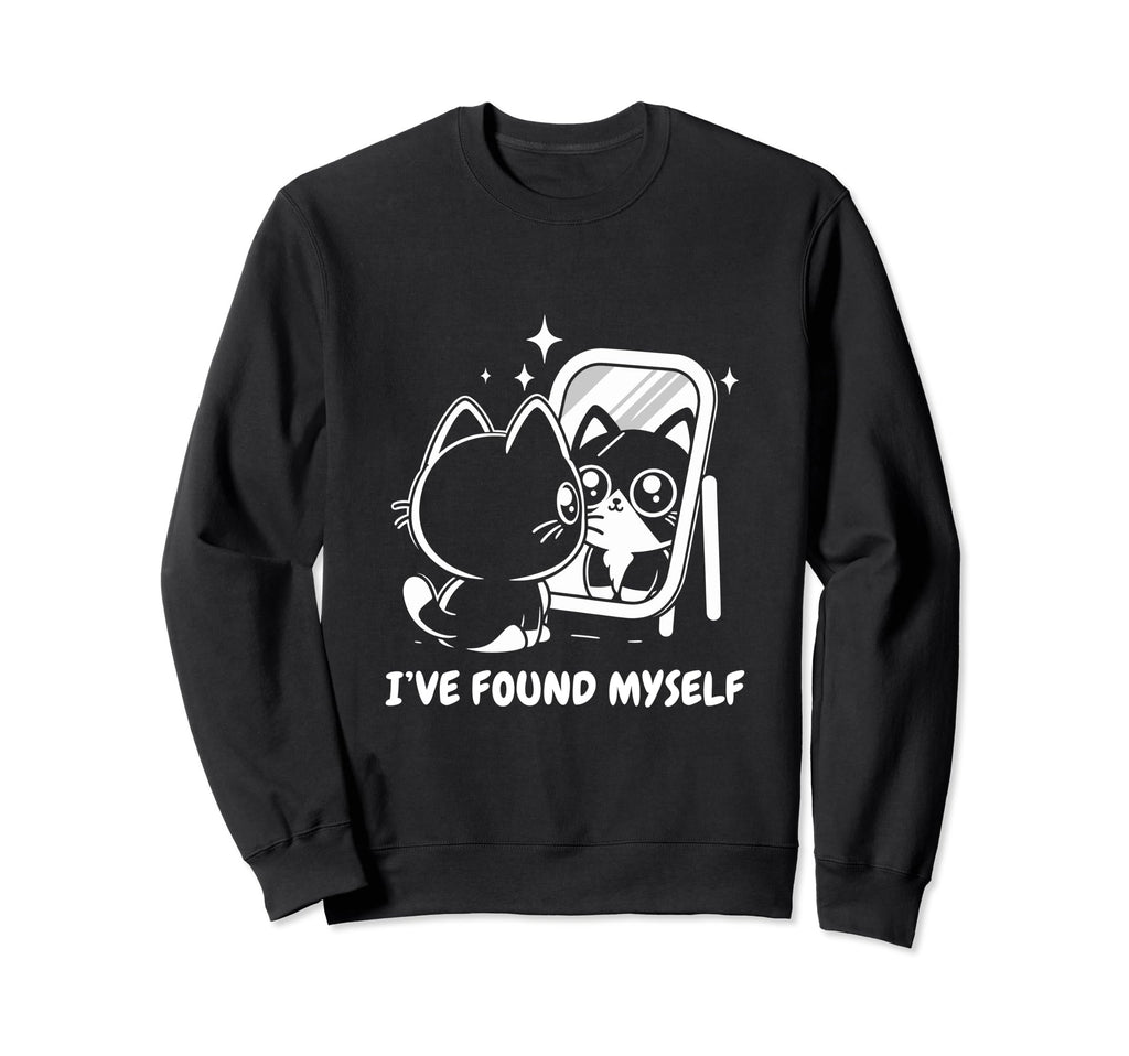 Ive Found Myself Cat Meditation Sweatshirt - Aesthetic Graphic Unisex - T-Shirt, Sweatshirt, Hoodie