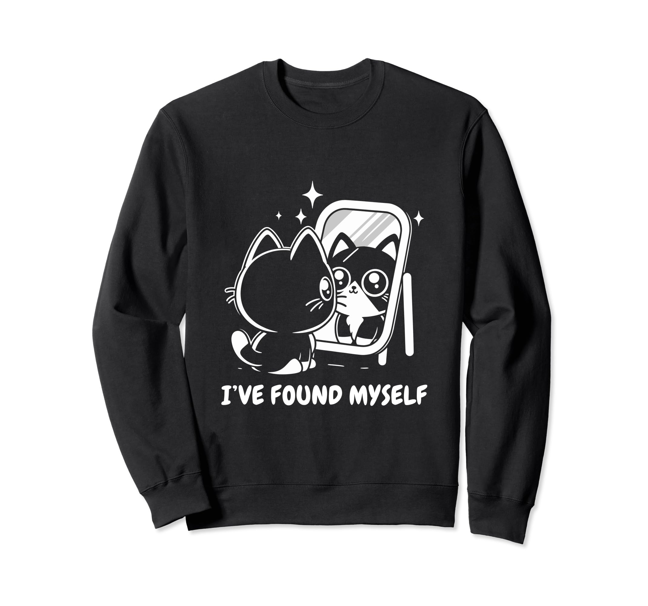 Ive Found Myself Cat Meditation Sweatshirt - Aesthetic Graphic Unisex - T-Shirt, Sweatshirt, Hoodie