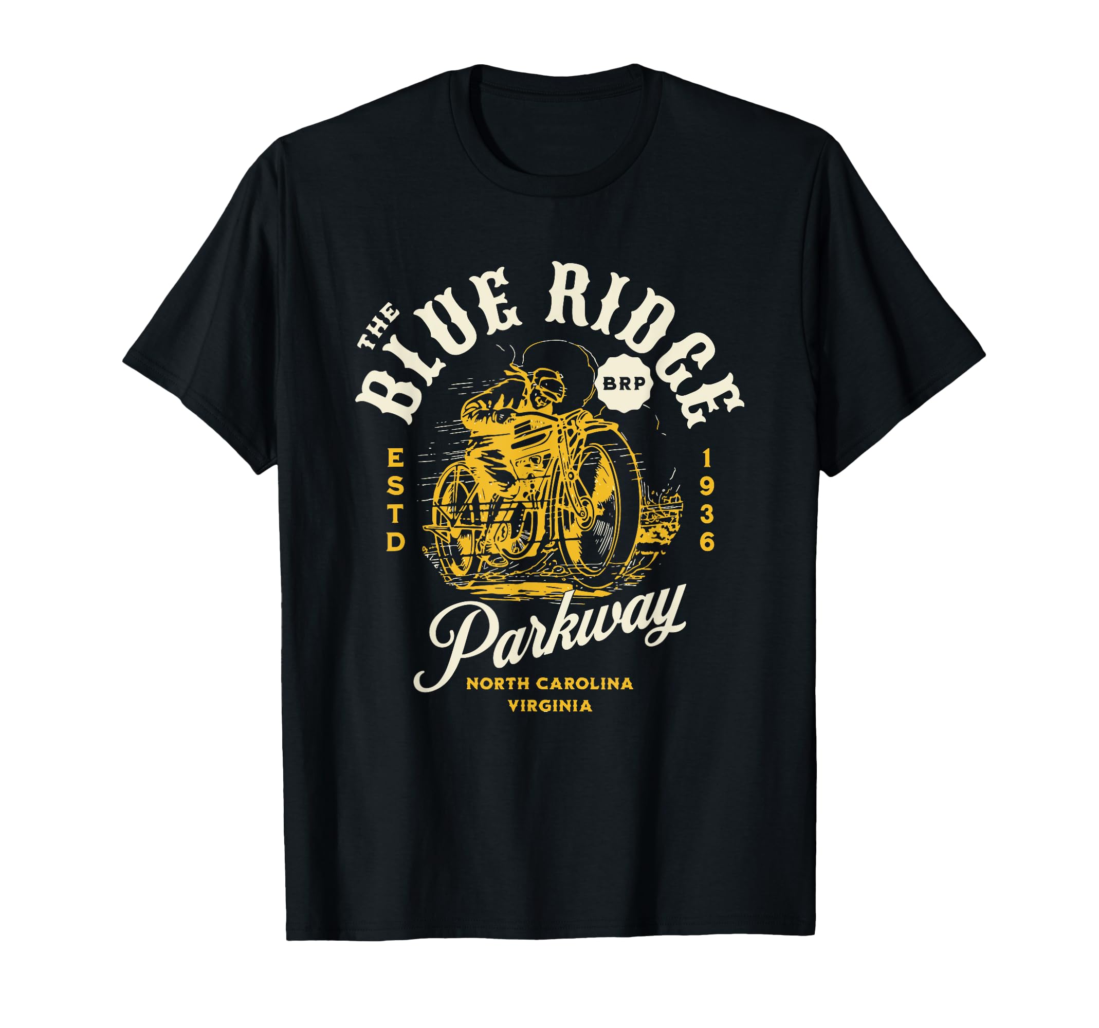 Blue Ridge Parkway Motorcycle T-Shirt - Minimalist Print Unisex - T-Shirt, Sweatshirt, Hoodie