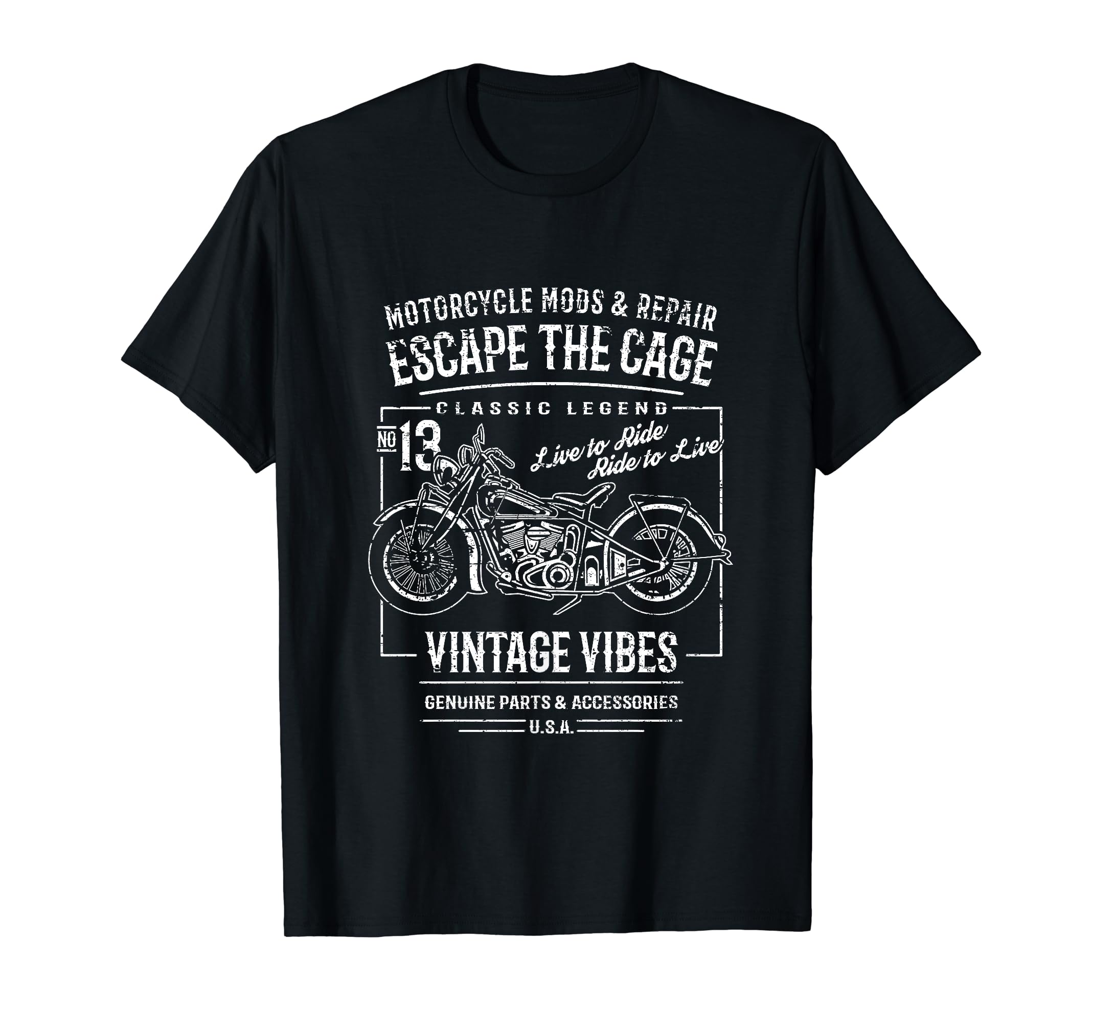 Motorcycle Distressed T-Shirt - Unique Graphic for Adults - T-Shirt, Sweatshirt, Hoodie