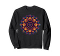 Vibrant Lotus Mandala Meditation Sweatshirt - Minimalist Print for Adults - T-Shirt, Sweatshirt, Hoodie