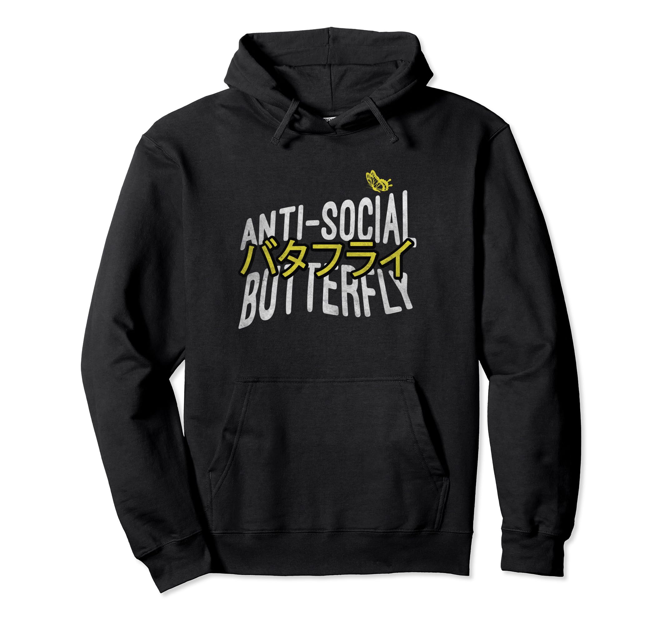 Anti Social Butterfly Hoodie - Streetwear Style for Adults - T-Shirt, Sweatshirt, Hoodie