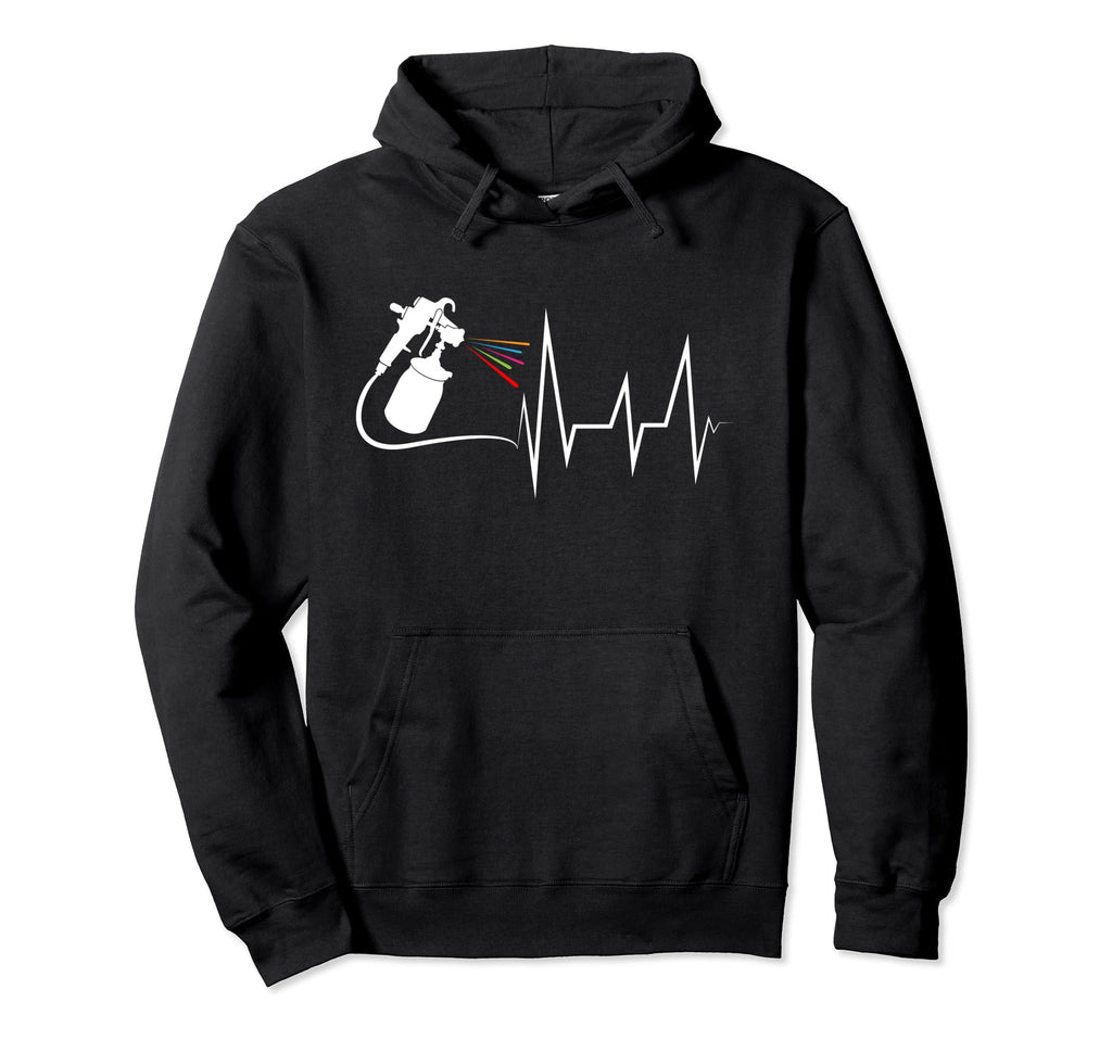 Car Painter Heartbeat Paint Gun Pulse Hoodie - Fun Novelty Design Unisex - T-Shirt, Sweatshirt, Hoodie