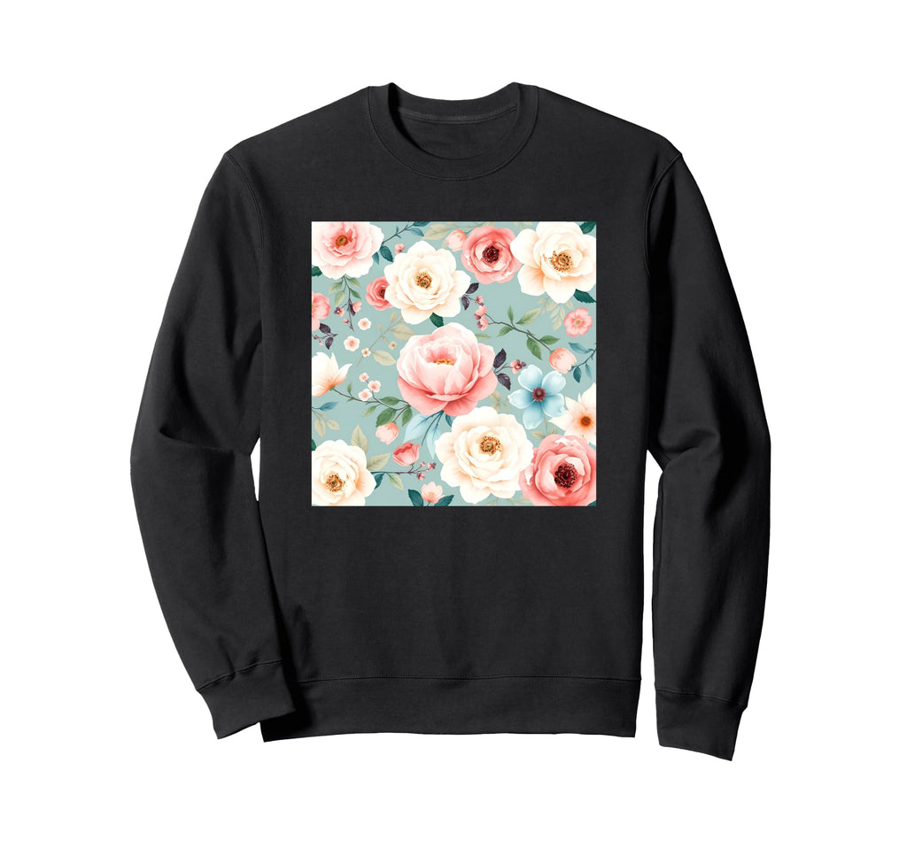 Colorful Floral Watercolor Sweatshirt - Trendy Graphic for Adults - T-Shirt, Sweatshirt, Hoodie