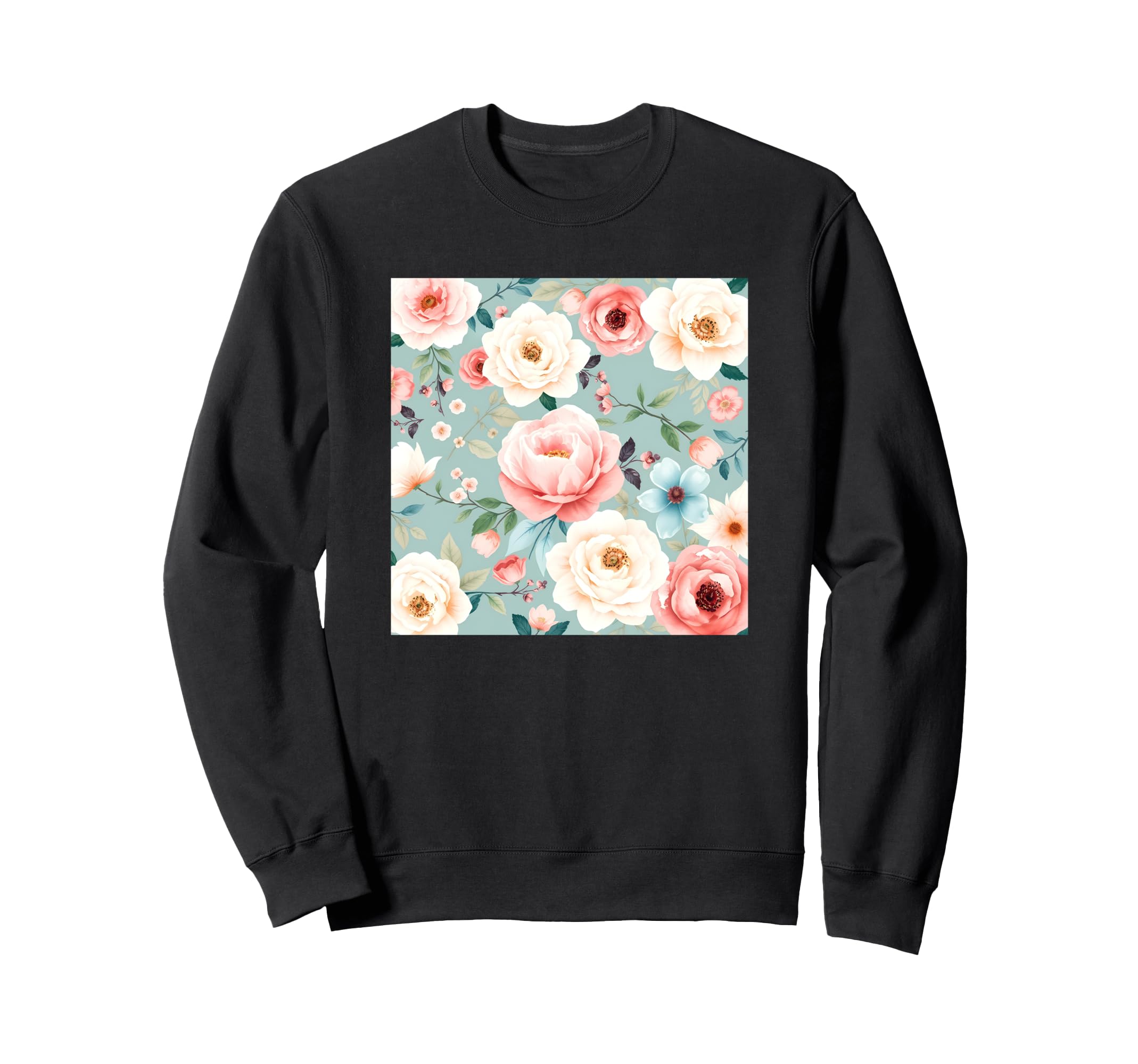 Colorful Floral Watercolor Sweatshirt - Trendy Graphic for Adults - T-Shirt, Sweatshirt, Hoodie