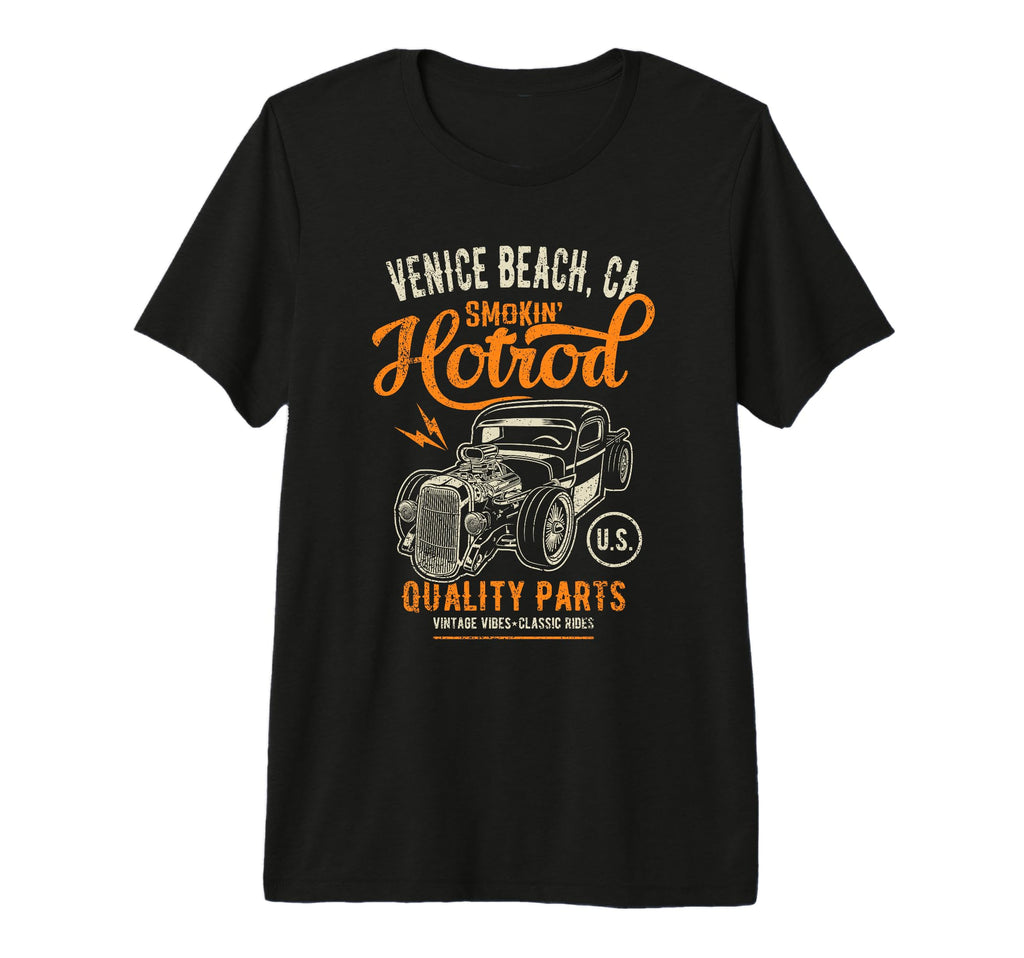 Venice Beach California Hotrod Car T-Shirt - Novelty Apparel for Adults - T-Shirt, Sweatshirt, Hoodie