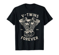 V Twins Forever Motorcycle Engine Biker T-Shirt - Unique Graphic Men Women - T-Shirt, Sweatshirt, Hoodie
