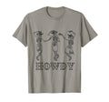 Howdy Skeleton Cowgirl Dancing Cowboy T-Shirt - Novelty Apparel Unisex - T-Shirt, Sweatshirt, Hoodie
