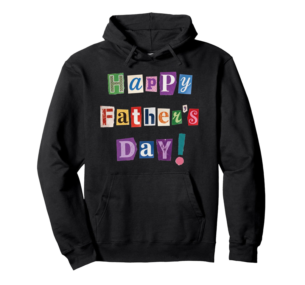 Happy Fathers Day Funny Magazine Cutout Hoodie - Minimalist Print Unisex - T-Shirt, Sweatshirt, Hoodie