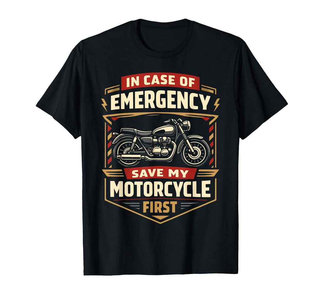 Motorcycle Biker Case Emergency T-Shirt - Trendy Graphic for Adults - T-Shirt, Sweatshirt, Hoodie