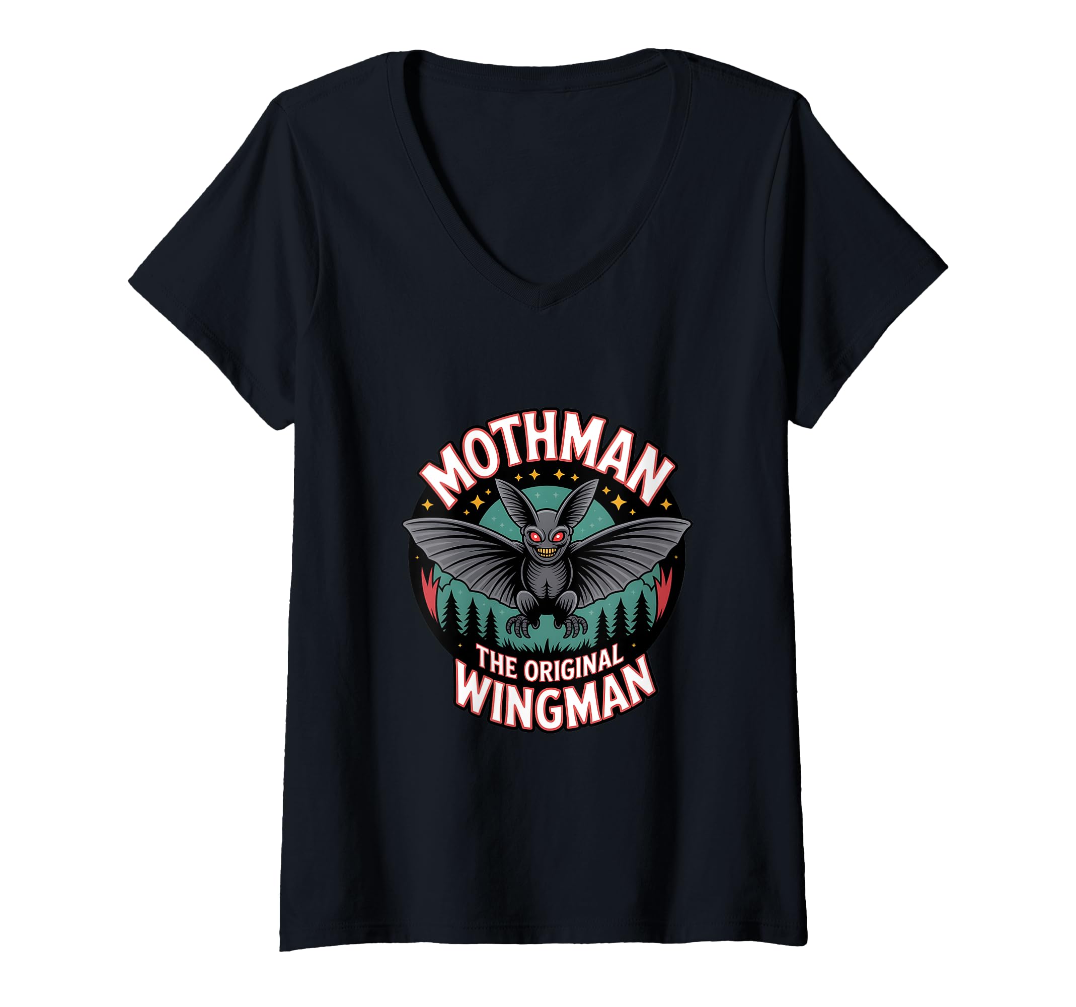 Womens Moth Mann Cryptid Anti T-Shirt - Fun Novelty Design for Adults - T-Shirt, Sweatshirt, Hoodie